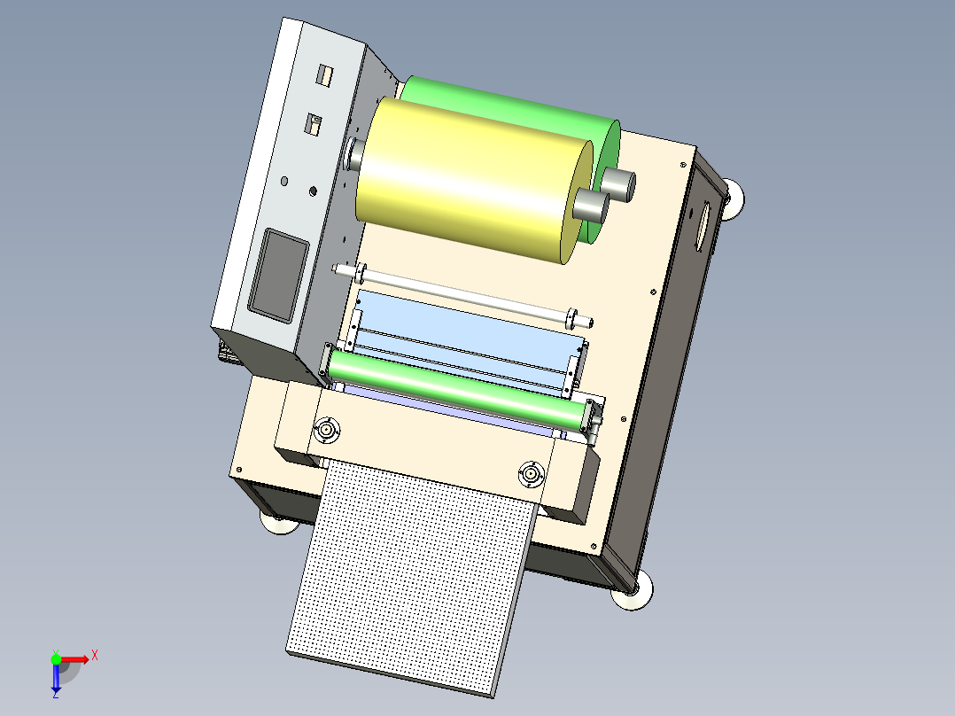 数控撕膜机俯视图