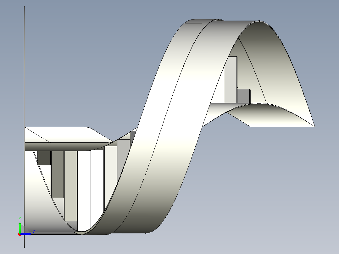 钢结构旋转楼梯左视图