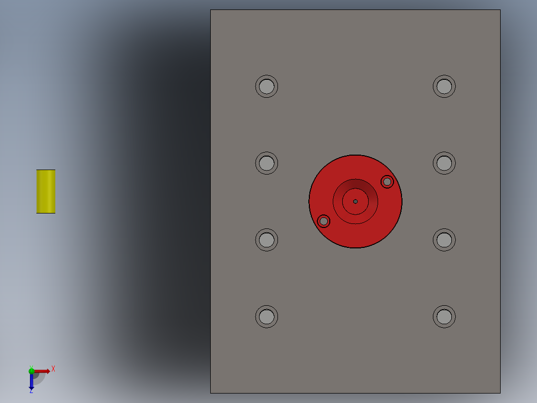 注塑模具、模具(23)俯视图