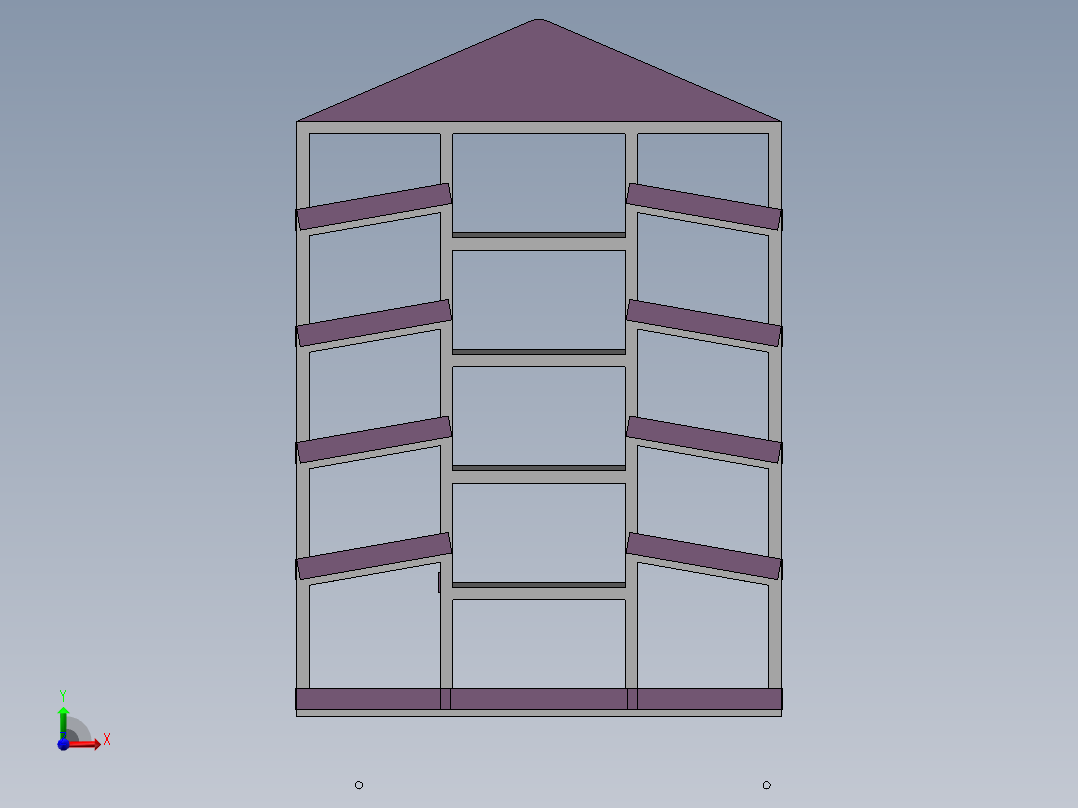 货架、标准件料架前视图