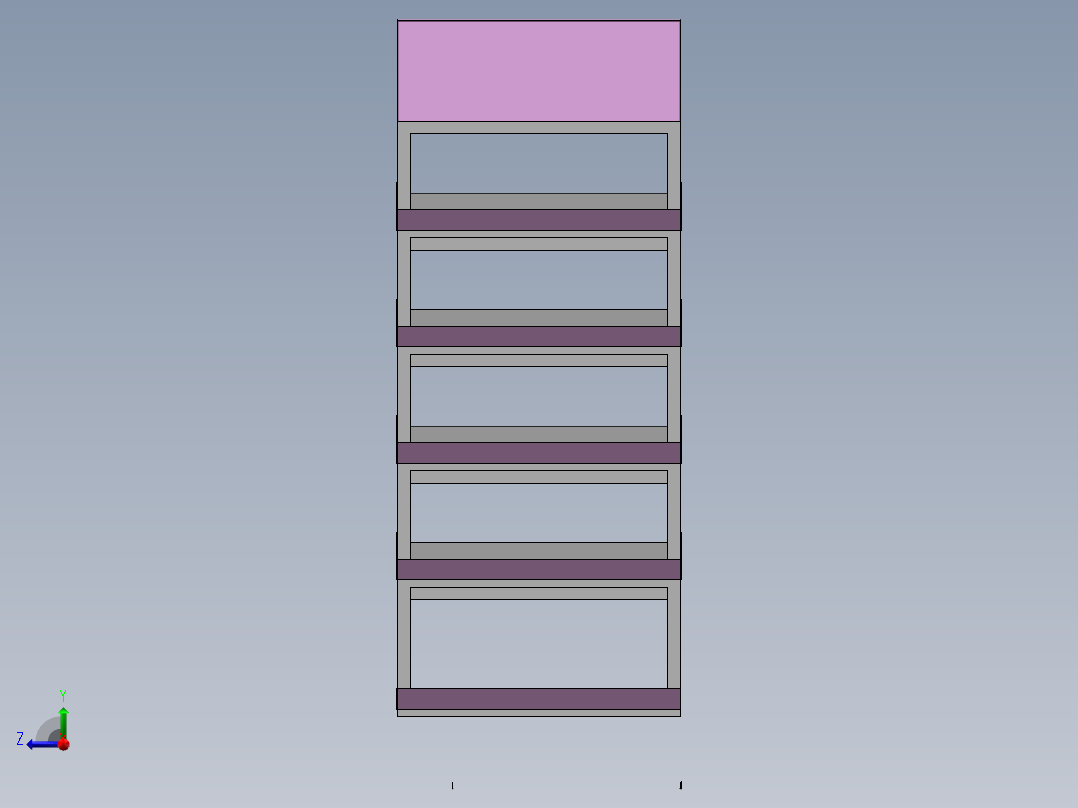 货架、标准件料架右视图