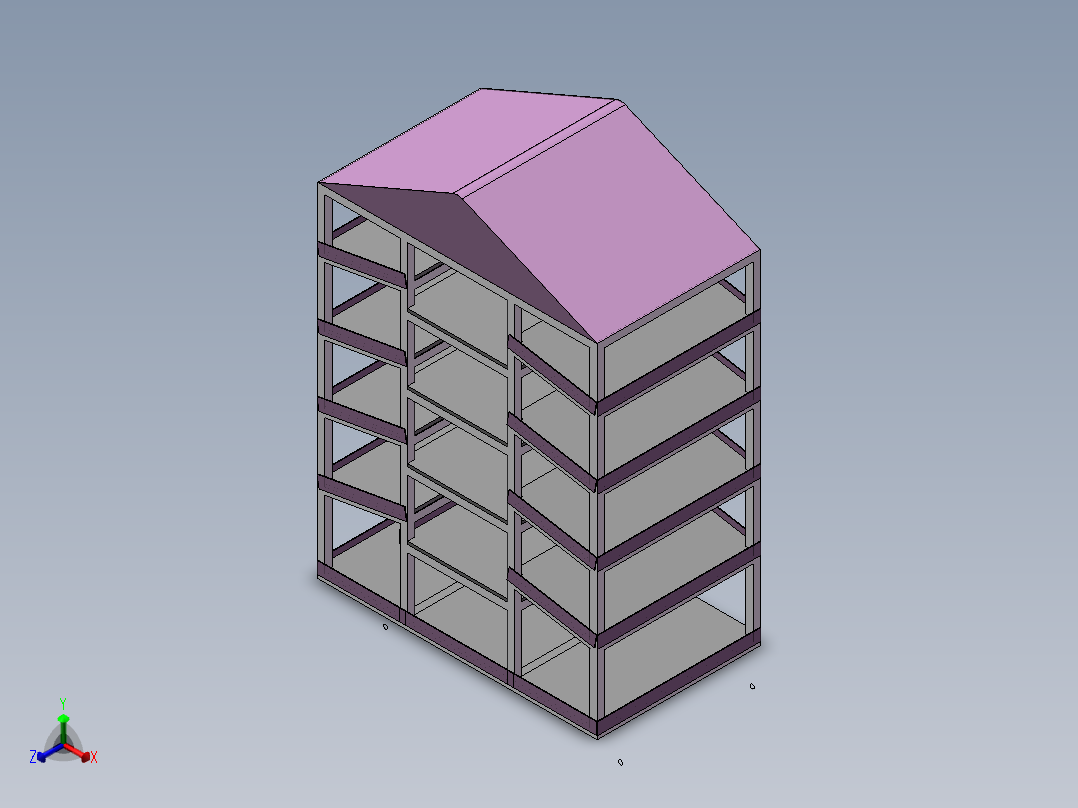货架、标准件料架正等轴测图