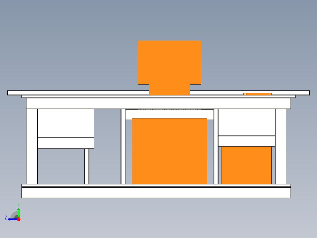 B2004661-移动工作台右视图