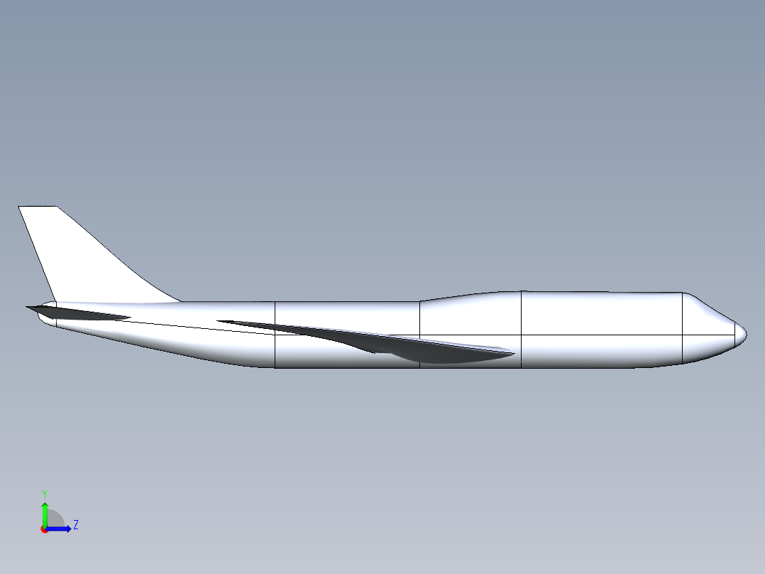 B2004154-波音747-8飞机左视图