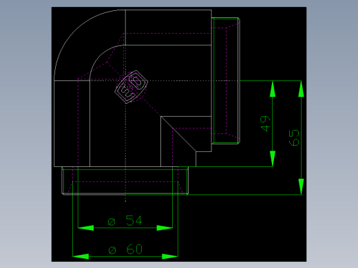PARKER管接头EO Union elbow W60LLCFX_front