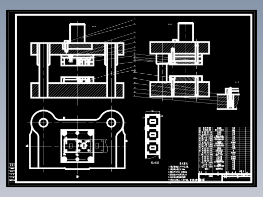 谐振窗、方形垫片的冲孔落料连续冲裁模设计-冲压级进模具含8张CAD图