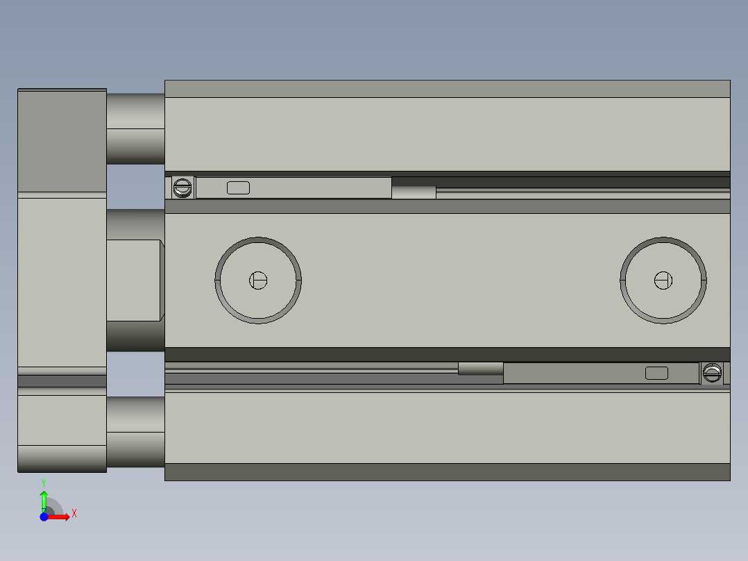 薄型导杆气缸 亚德客 TACQ32X30S_0_+_CS1-G-2_载具回流线前视图