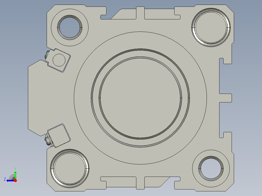 薄型导杆气缸 亚德客 TACQ32X30S_0_+_CS1-G-2_载具回流线右视图
