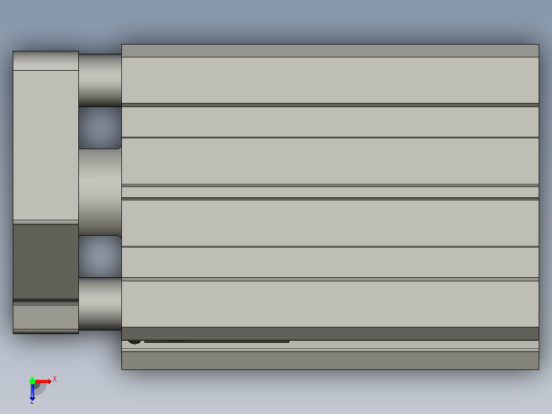 薄型导杆气缸 亚德客 TACQ32X30S_0_+_CS1-G-2_载具回流线俯视图