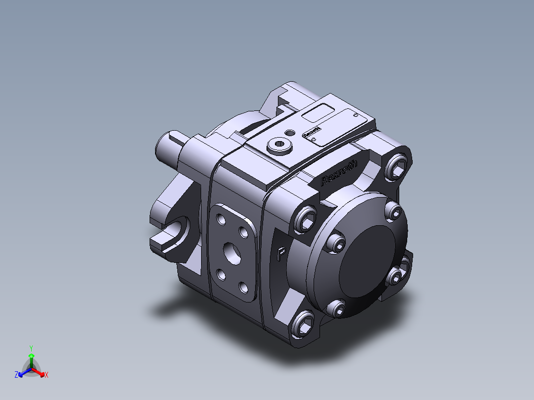 Bomba Hidráulica PGH4-3X泵正等轴测图