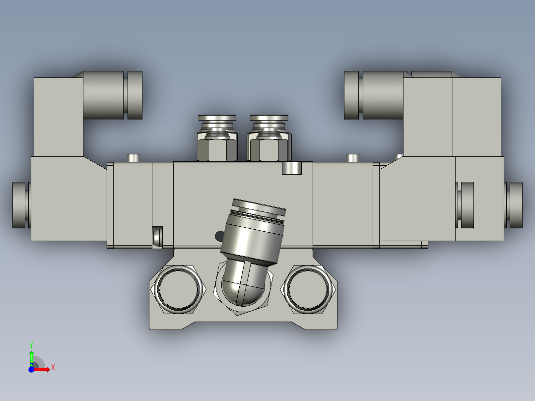 12位电磁阀组件前视图