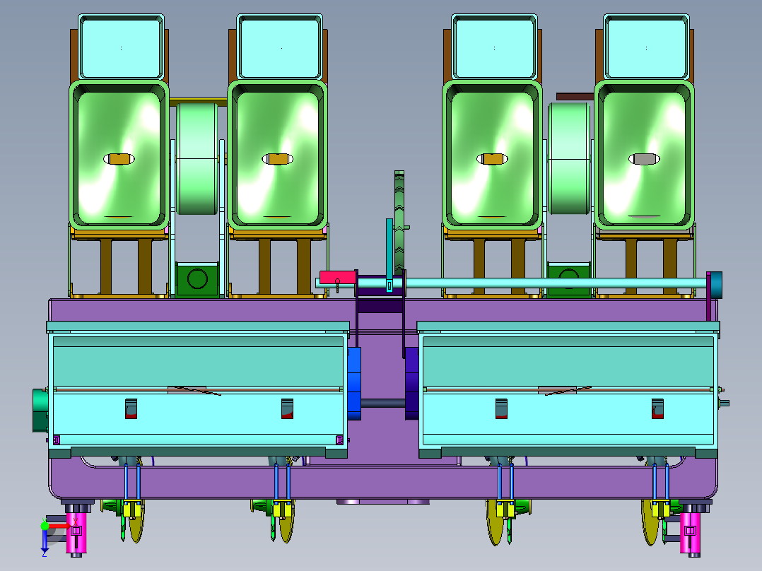便携式蔬菜播种机俯视图
