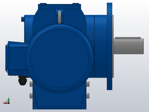 SF77法兰轴伸式安装斜齿-蜗轮蜗杆减速机SF77-YV0.37-8P-157.08-M1-0°-A+B后视缩略图