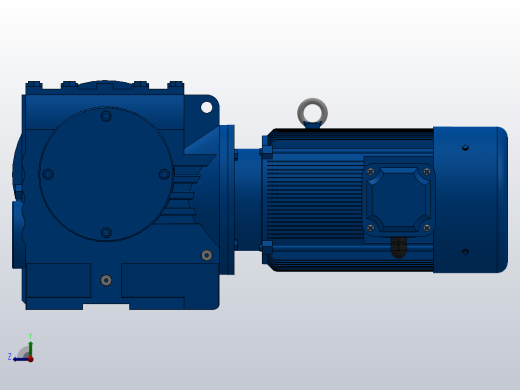 SF77法兰轴伸式安装斜齿-蜗轮蜗杆减速机SF77-YV0.37-8P-157.08-M1-0°-A+B右视缩略图
