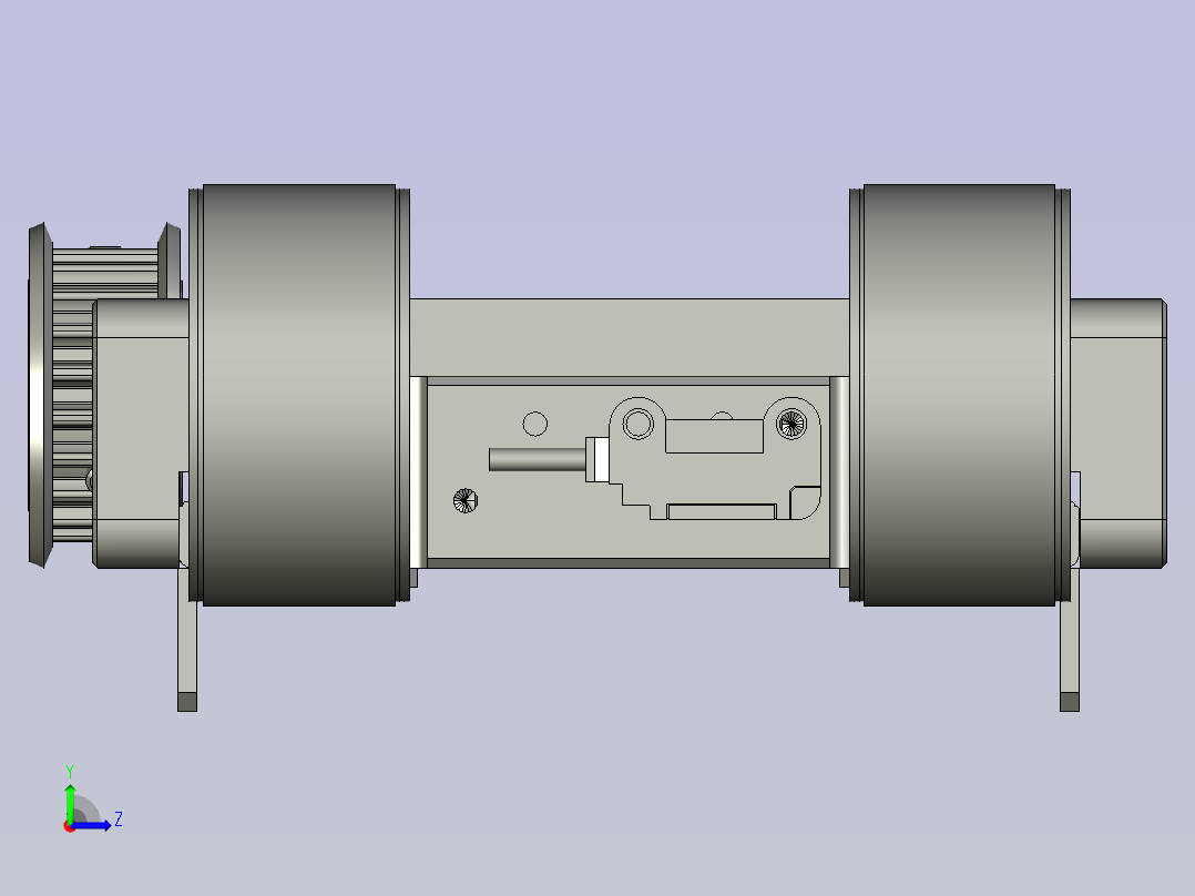F01AE00021-D83100升降盒皮带线骨架左视图