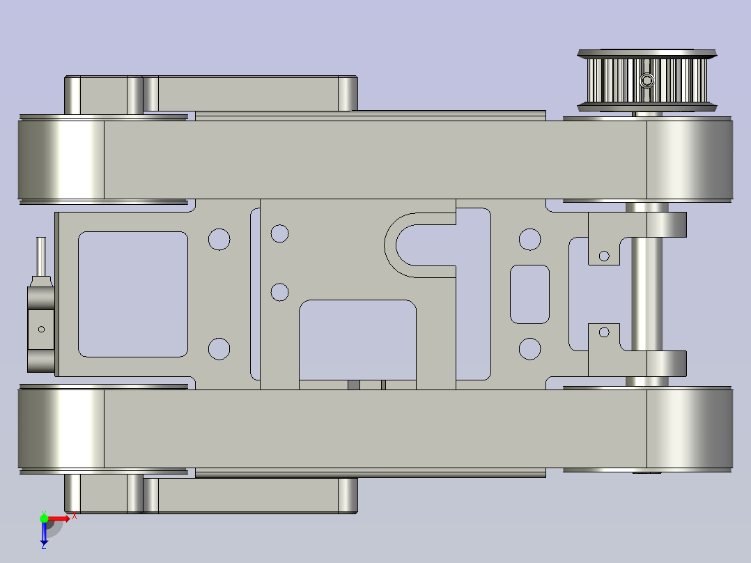 F01AE00021-D83100升降盒皮带线骨架俯视图