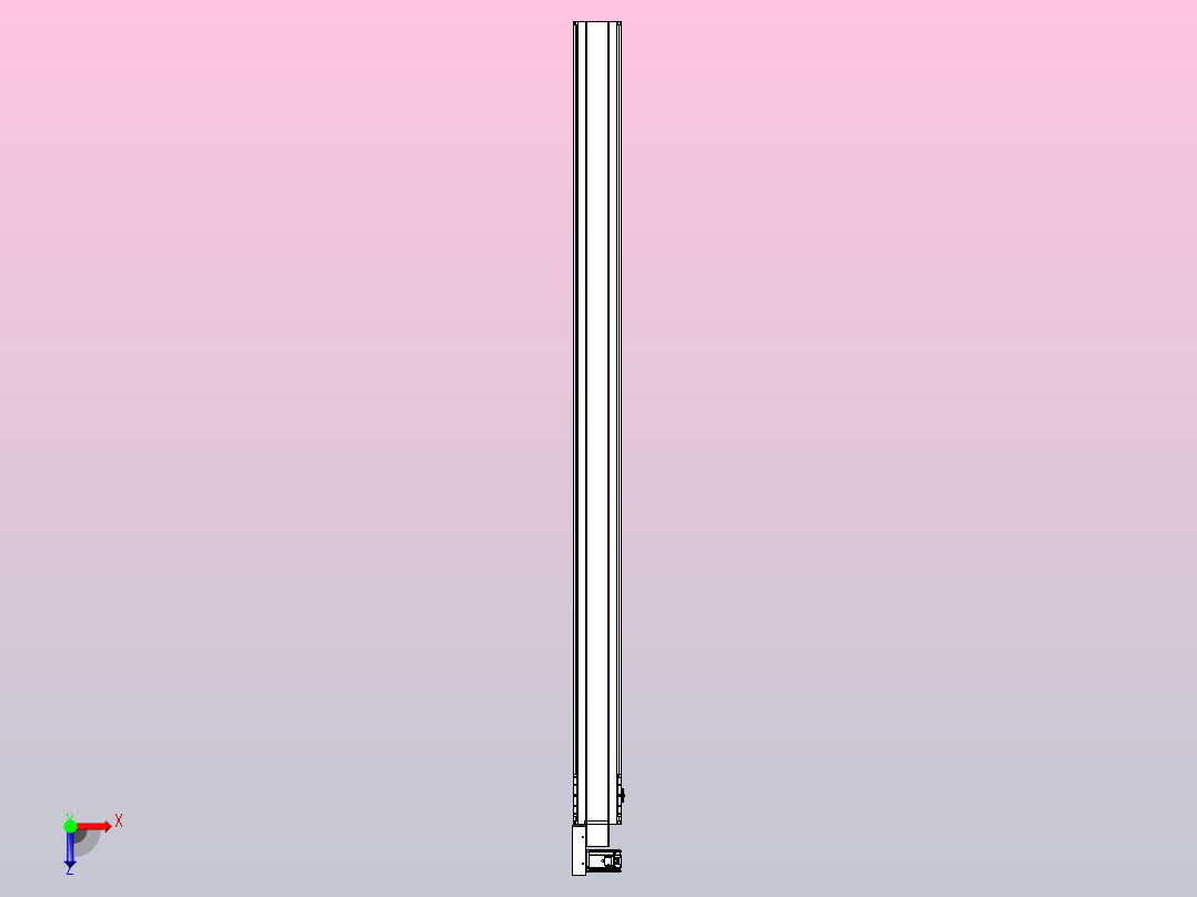 皮带直线轴半封闭可选导轨TPA-HNB-175D-140-L2650-ML-Y-P75-N3俯视图