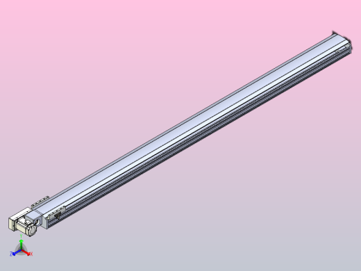 皮带直线轴半封闭可选导轨TPA-HNB-175D-140-L2650-ML-Y-P75-N3正等轴测缩略图