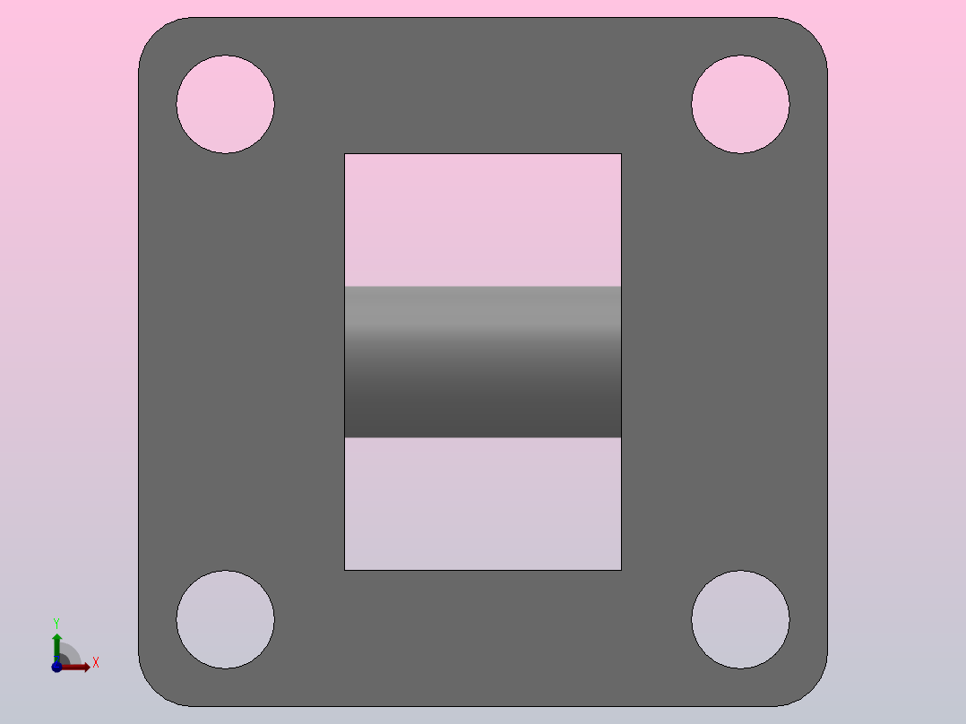 超薄型FY-ACQ系列气缸安装附件双耳固定座CB[FY-ACQ32CB]前视图