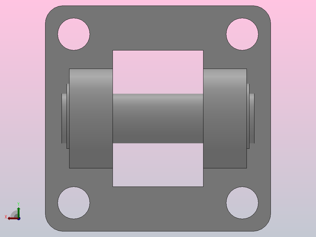 超薄型FY-ACQ系列气缸安装附件双耳固定座CB[FY-ACQ32CB]后视图