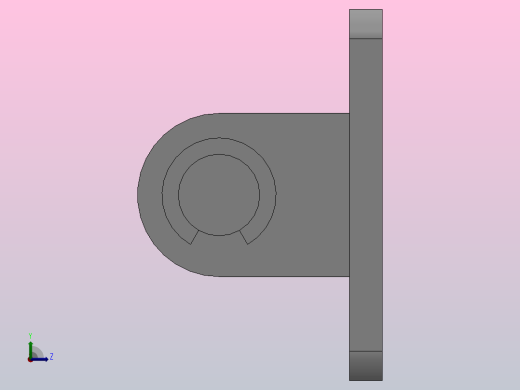 超薄型FY-ACQ系列气缸安装附件双耳固定座CB[FY-ACQ32CB]左视缩略图