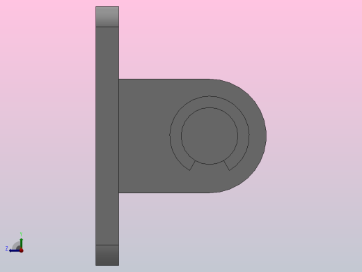 超薄型FY-ACQ系列气缸安装附件双耳固定座CB[FY-ACQ32CB]右视缩略图