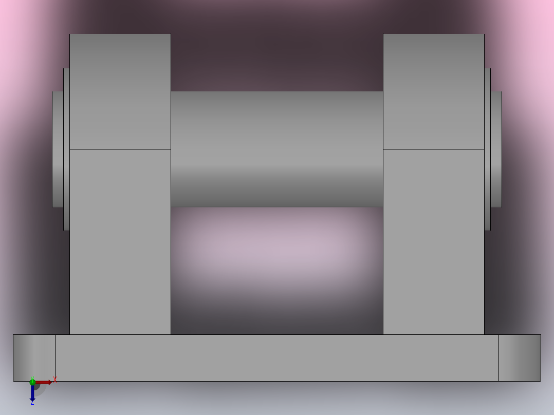 超薄型FY-ACQ系列气缸安装附件双耳固定座CB[FY-ACQ32CB]俯视图