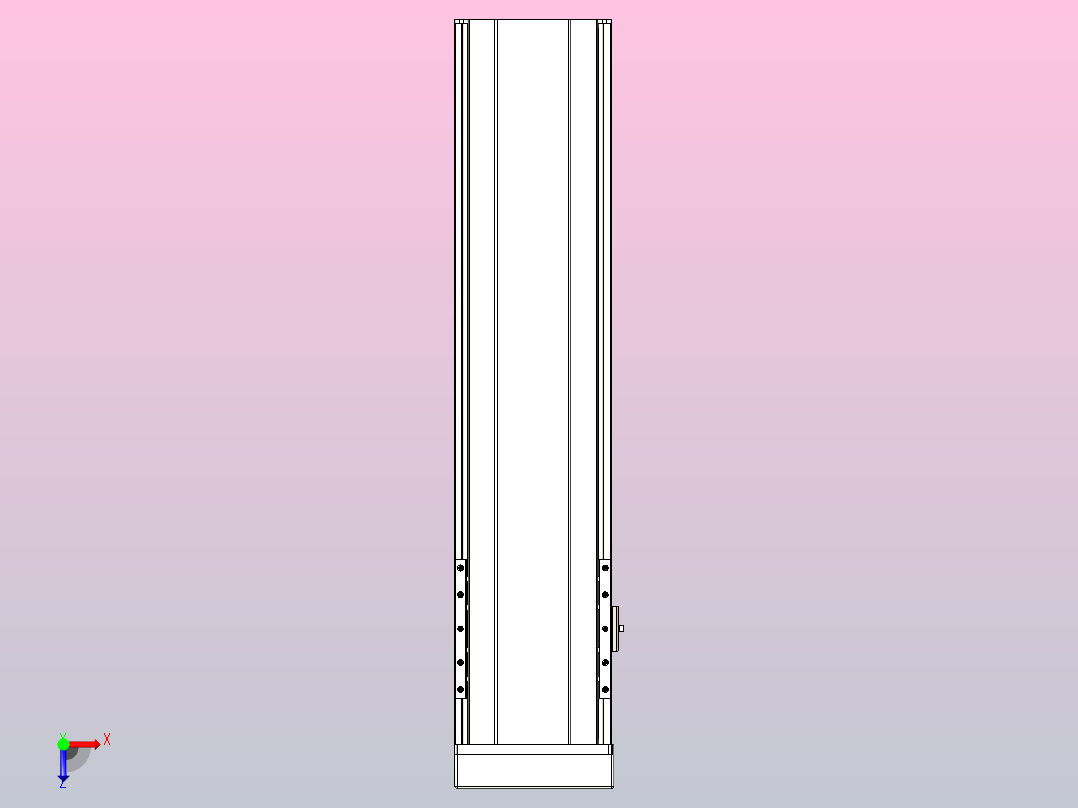 日规模组半封闭丝杆TPA-HNR-175D-2510C-L550-MP-Y-P75-N3俯视图