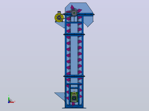 基于solidworks的煤炭提升机设计与建模（SW+CAD+说明书）前视缩略图