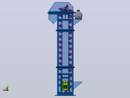 基于solidworks的煤炭提升机设计与建模（SW+CAD+说明书）后视缩略图