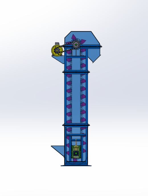 基于solidworks的煤炭提升机设计与建模（SW+CAD+说明书）缩略图