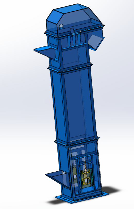 基于solidworks的煤炭提升机设计与建模（SW+CAD+说明书）缩略图