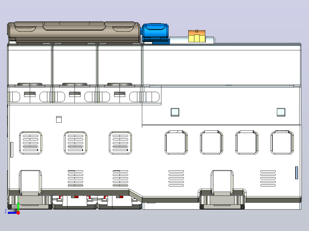 NB8LE-63(6-40A) 3P&amp;N剩余电流动作断路器三维模型202405右视图