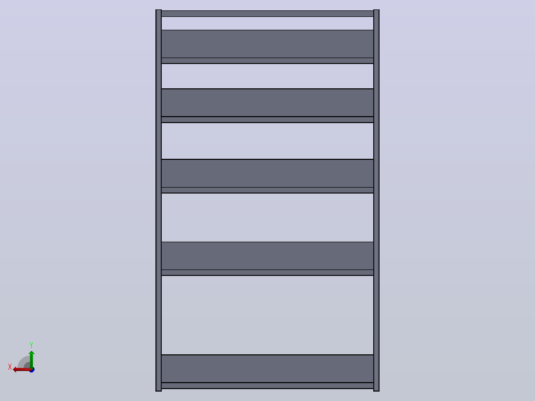 模块化置物架后视图