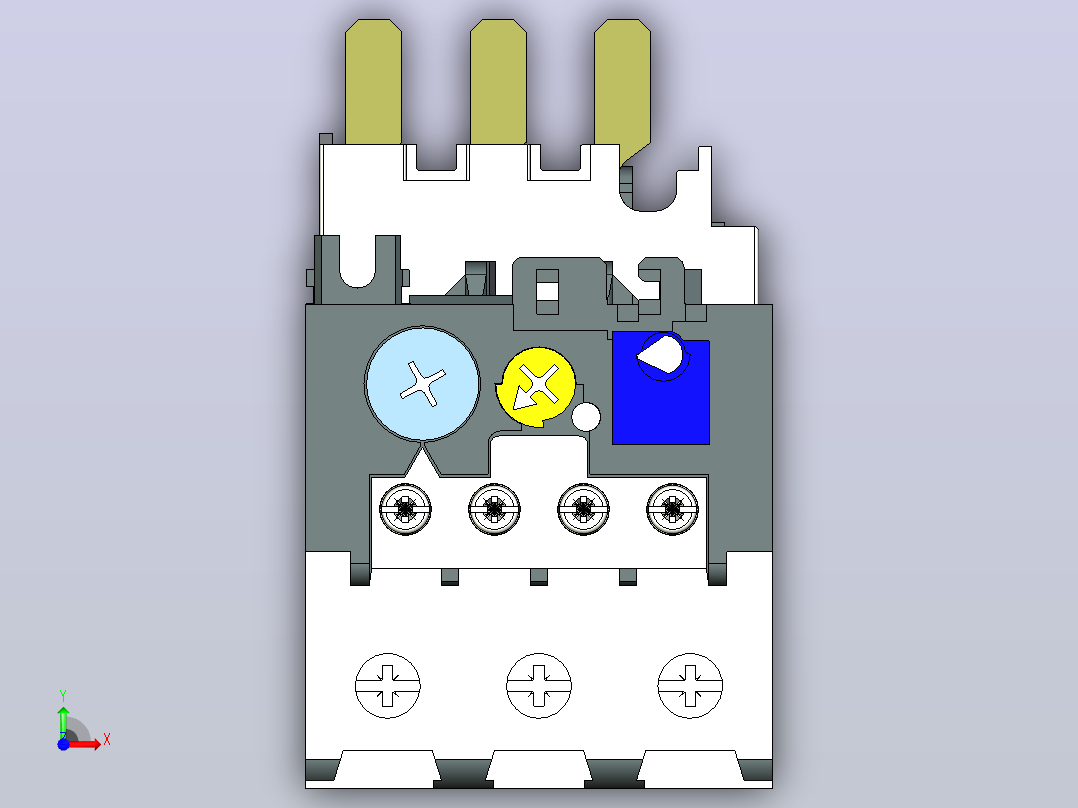 热过载继电器 ABB TA42DU前视图