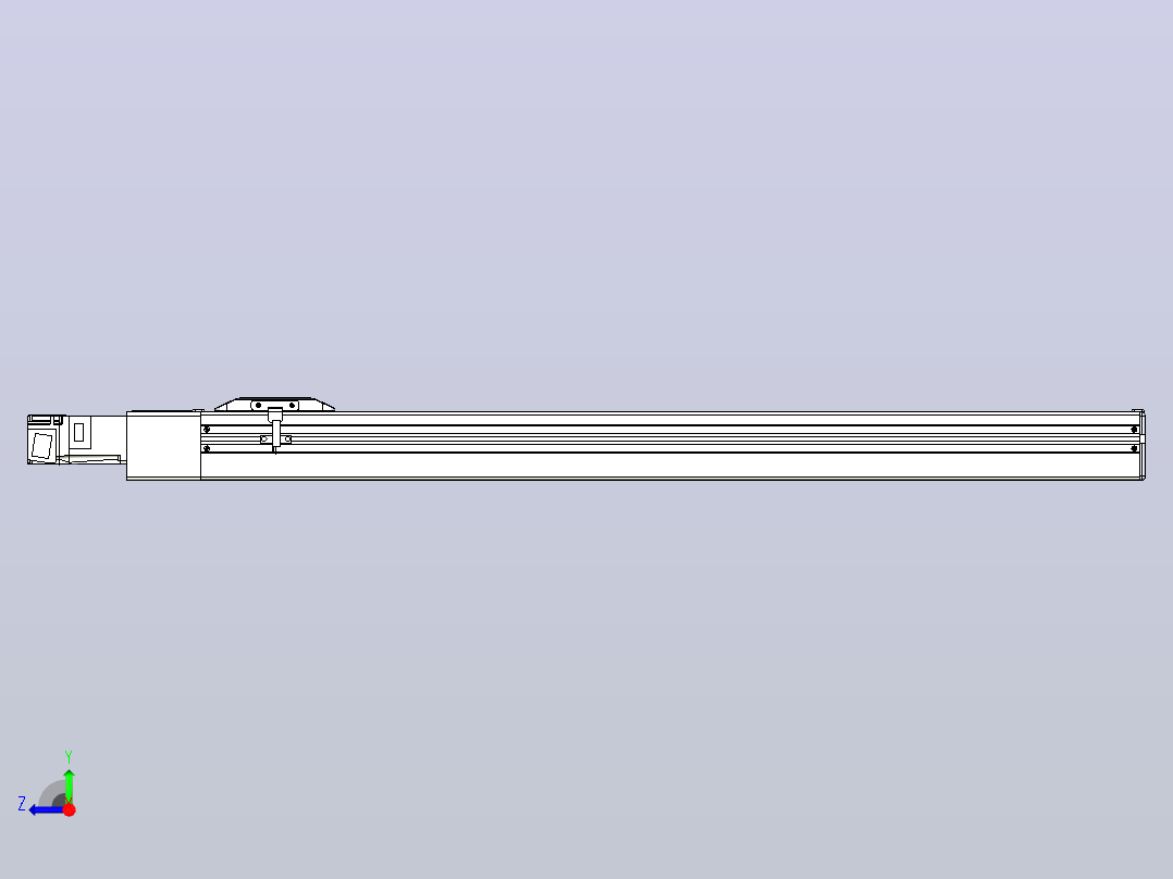 滚珠丝杠直线轴带导轨全封闭TPA-HCR-65S-1610C-L650-M-C-P10-N3右视图