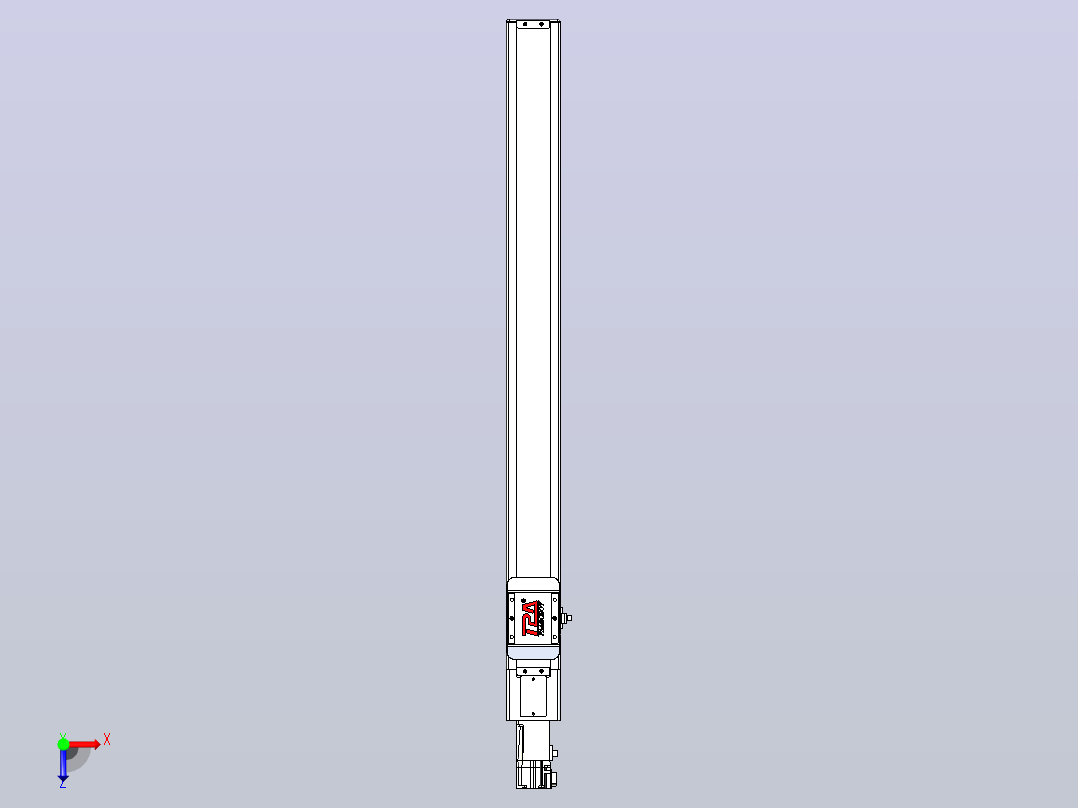 滚珠丝杠直线轴带导轨全封闭TPA-HCR-65S-1610C-L650-M-C-P10-N3俯视图