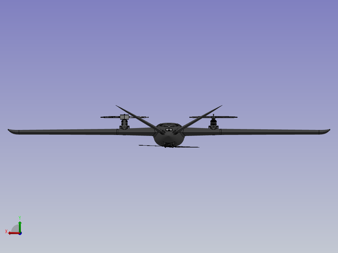 X-无人机云 - VTOL 改装后视图