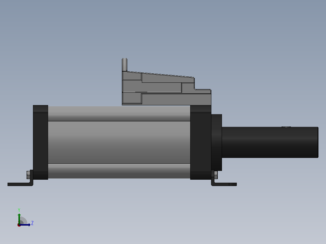 MHA系列直压式增压器[MHA-80-7-M-70-S1]左视图