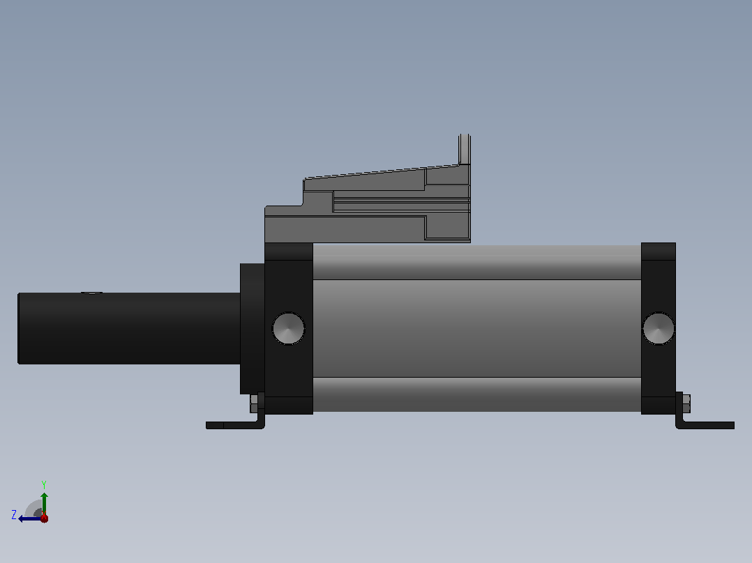 MHA系列直压式增压器[MHA-80-7-M-70-S1]右视图