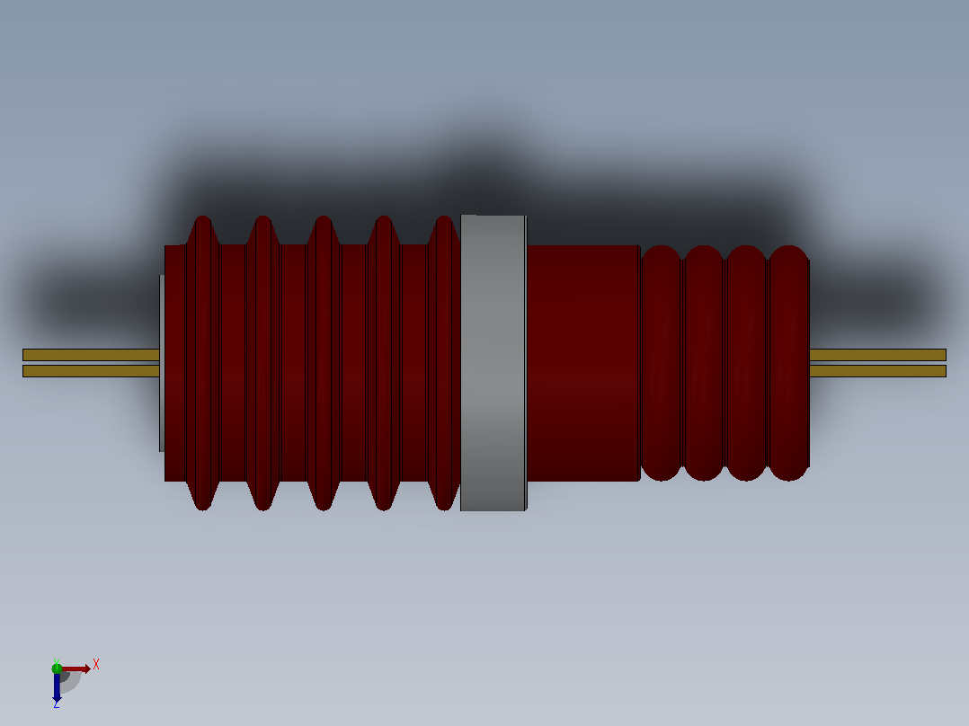 CWC-20KV╱3150A-4000A户外高压陶瓷穿墙套管[CWB-20／4000]俯视图