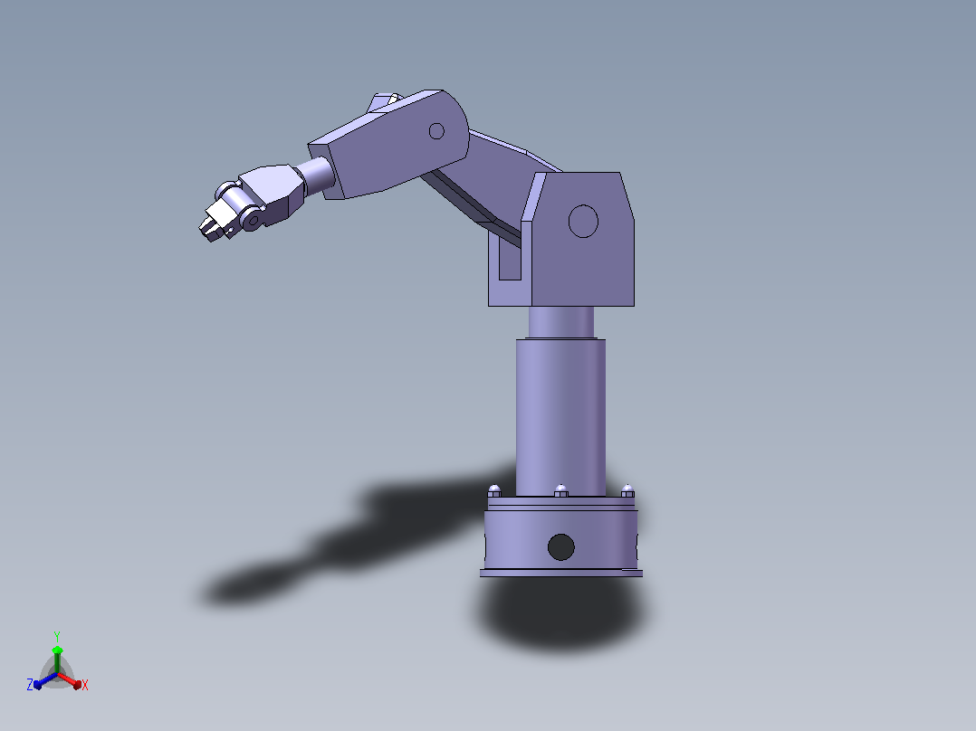 基于SolidWorks六自由度焊接机械手三维运动模拟【说明书+CAD图+SW三维图】主视图