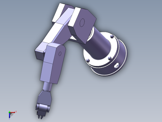 基于SolidWorks六自由度焊接机械手三维运动模拟【说明书+CAD图+SW三维图】俯视缩略图
