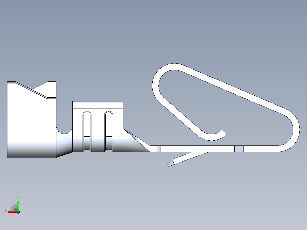 接线端子molex-172160-18-20-awg-1 3 STP STL后视图