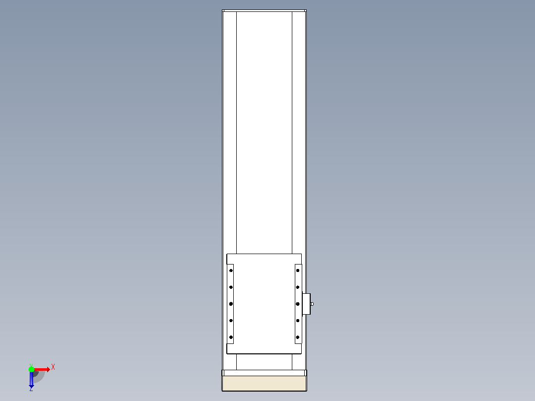 滚珠丝杠直线轴带导轨全封闭TPA-HCR-202D-2510C-L550-MP-C-P75-N3俯视图