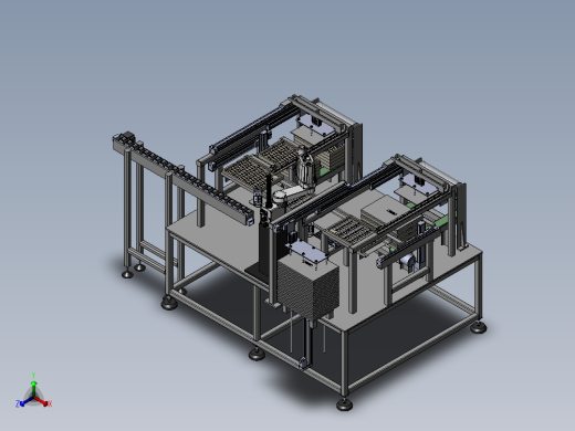 制品盖膜码垛机正等轴测缩略图