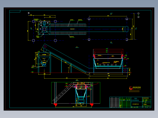 除渣立面布置图