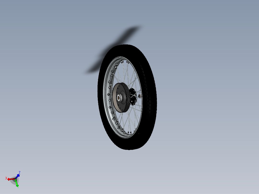 摩托车前轮3d模型