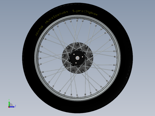摩托车前轮3d模型左视缩略图