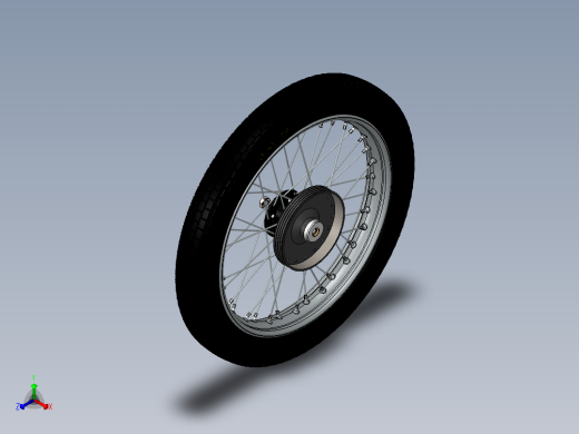 摩托车前轮3d模型正等轴测缩略图